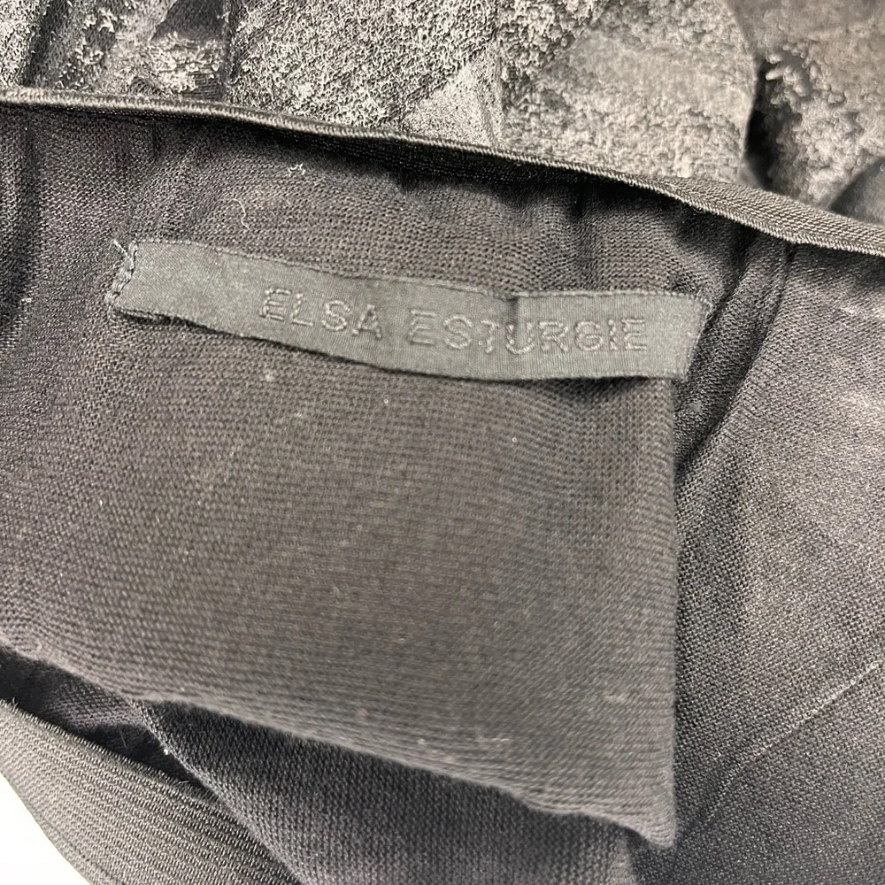 Elsa EsturgieChic High-Low Skirt in Black and Gray